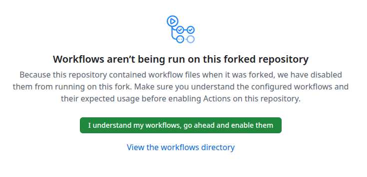 Screenshot of 'Workflows aren't being run' message.
